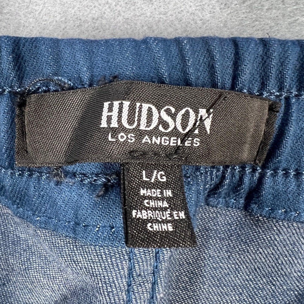 Hudson Blue Coated Ankle Zip Drawstring Jogger Pants Women Large - Picture 5 of 9